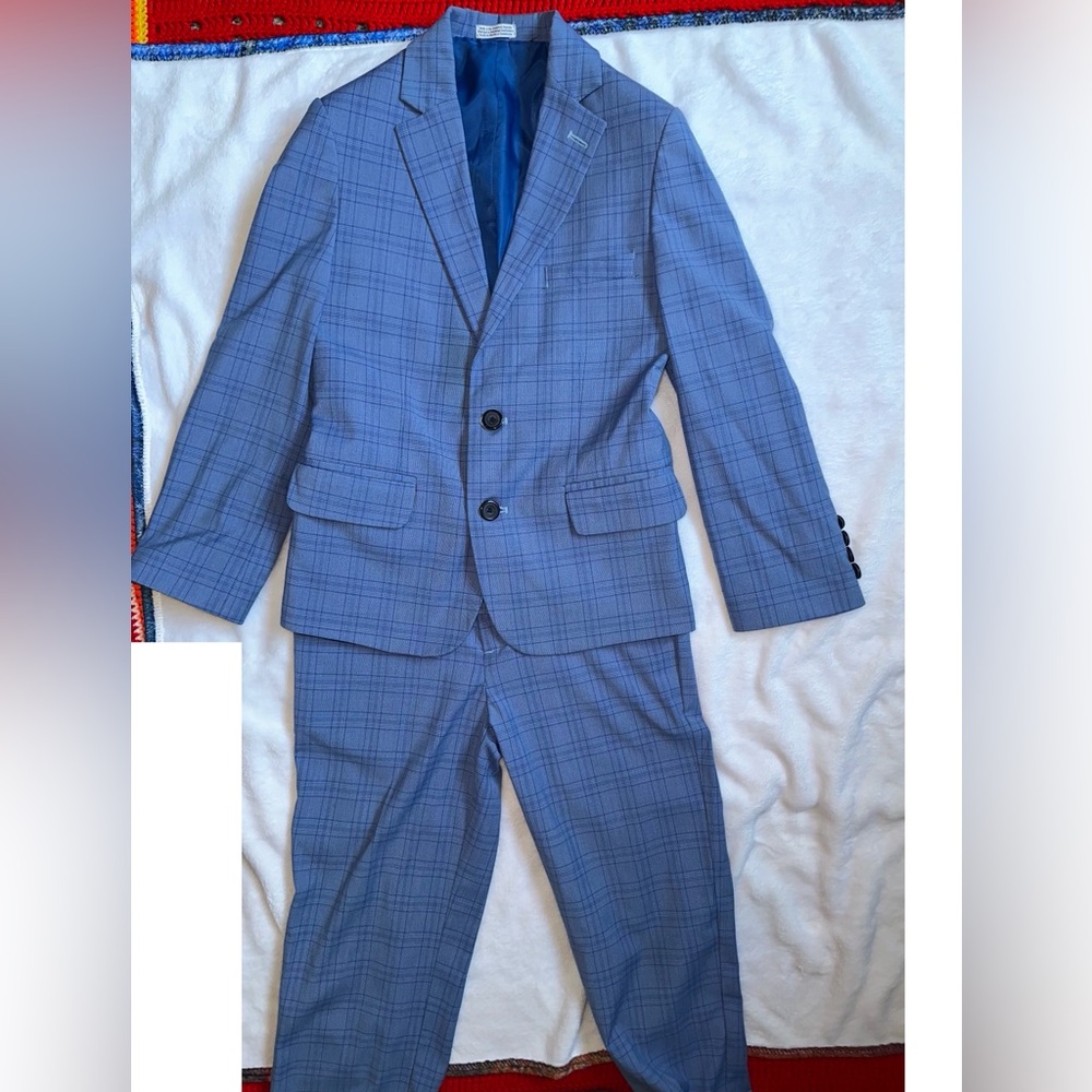 Calvin Klein Blue Plaid Kids Matching Set
